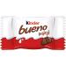 Beneath a layer of smooth white chocolate lies a crispy wafer filled with whipped hazelnut cream finished with cocoa meringue topping Kinder Bueno Mini 14 bags (27 pieces each) - Buy Online on GoSupps.com