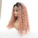 Fluffy African Style Dyed Curly Front Lace Wig Set - Chemical Fiber Long Wig for International Shipping - Buy Online on GoSupps.com
