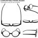 Eyekepper 4-Pack Bifocal Reading Glasses for Women - Small Lens Round Bi-focal Readers (Clear Lens Mixed Colors 3.0x) - International Shipping Available - Buy Online on GoSupps.com