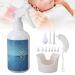 Ear Washer Cleansing Kit Ear Washer Irrigation Kit Wax Removal Ear Irrigation Flushing Kit with 7 Rinse Heads Nozzle Brush Ear Cleaning Kit Ear Flush Kit for Adults Kids