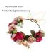 AWAYTR Flower Headband - Pink & Peach Pink Wedding Hair Wreath Crown for Women & Girls - Perfect for Wedding Parties - Buy Online on GoSupps.com