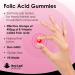 Folic Acid Pregnancy Gummies - High Strength 400mcg Vitamin B9 Prenatal Conception - Vegan Chewable Folate Vitamins with Real Fruit Juice Strawberry Flavor - Buy Online on GoSupps.com