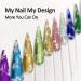 BURANO Nail Art Foil Glue Gel - 15ML | 2 Bottles + 60PCS Sticker Foils | Nails Designer Adhesive for UV LED Lamp | Fall Winter Collection - Buy Online on GoSupps.com