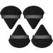 Ainiv 4PCS Triangle Makeup Puff Set | Reusable Soft Sponge for Loose Powder & Foundation | Washable Dual-Use Cosmetic Puff - Black - Buy Online on GoSupps.com