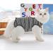 Clrybo Katzenbody After Op Suit | Professional Recovery Clothing for Cats & Dogs | Anti-Trim Striped-Gray Large | Ideal for Post-Surgery & Skin Wounds - Buy Online on GoSupps.com