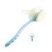 JAMSTONE Shower Body Brush 2 in 1 Bath Brush Mesh Sponge with Long Handle Dry Brushing Body Brushes for Lymphatic Drainage and Removing Dead Skin Massage Bristles Improves Skin's Health (Blue)