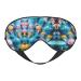 Colorful Jellyfish Print Unisex Sleeping Eye Mask Soft Comfortable Light-Blocking Eye Mask