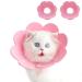 2 pieces of neck crauses for dogs cat recovery protection soft for pet hencerace hell freak cat protection neck protection pillows and adjustable collar for recovery after operations or wounds (pink m) m a-rosa