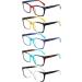SIGVAN 5 Pack Blue Light Blocking Reading Glasses | Stylish Colorful Eyewear for Men & Women | Spring Hinge 2.5x Magnification - Buy Online on GoSupps.com