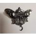 Restyle Occult Moth Wicca Gothic Hair Clip | Pentagram Moon Crescent Barrette - Silver - Buy Online on GoSupps.com