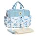 Kamay's Multifunctional Waterproof Mummy Shoulder Bag Diaper Bag Chic Nappy Changing Bag Tote/Messenger Style Large Light Weight with Changing Mat Adjustable Straps (Blue Whale)