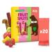 BEAR Fruit Splits Assorted Pack | 100% Natural Ingredients | No Added Sugar | Snacks for Kids & Adults | 20 x 20g Bags | 400g