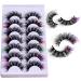 Upgraded 7 Pairs Dramatic Colored Lashes - 14 Colors Eyelashes Mix Wispy Faux Mink Lashes - Fluffy Long False Eyelashes - Reusable D Curl Lash Strips - 2 COLORS - 7color-1 - Buy Online on GoSupps.com