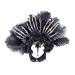 hgnxa Flower Thin Side Headband with Feather Skull Hair Hoop Fashion Women Halloween Party Hairstyle Headwear Black
