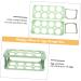 Hemobllo Box Egg Carton Eggs Egg Keeper Egg Storage Case Refrigerator Egg Tray Egg Grid Household re-usable Green 22.3X10.1X8.9CM - Buy Online on GoSupps.com