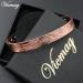 Vicmag Copper Magnetic Bracelet for Women Men | 6X Ultra Strength Magnets | 99.99% Solid Pure Copper | Adjustable Size | Gift Box Included | Rose Gold Plum - Buy Online on GoSupps.com