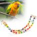 Pet Parrot Suspension Bridge Wooden Bird Cage Ladder Bridge Climbing Swing Toy for Cockatiel Parakeet Bird Perch Stand Pet Bird Cage Accessories for Rats Hamster Squirrel (6x48cm)
