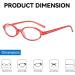 Myiaur Fashion Oval Y2K Fake Glasses - Anti Blue Light Eyewear for Women | Clear Cosplay Non-Prescription Frames - Red - Buy Online on GoSupps.com