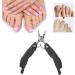 Cuticle Nipper Folding Cuticle Trimmer for Fingernails Toenails Dead Cuticle (Black) - Buy Online on GoSupps.com