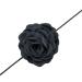 SOUTHJIELING Delicate Camellia Choker Fashion Flower Necklace Long Cord Necklace Suitable for Party and Birthday Black