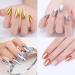 Chrome Nail Powder 5 Boxes Metallic Mirror Effect Nail Powder Holographic Gold Shiny Nail Glitter Pigment Powder for DIY Nail Decoration Salon Home - Buy Online on GoSupps.com