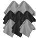 8 pieces of glasses cleaning cloths 4 pieces black and 2 pieces of gray microfiber cleaning towels (20 * 20 cm) 2 pieces of gray glasses cleaning cloth (30 * 30 cm) for glasses screens camera microfiber cloth