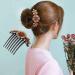 Yusier Flower Rhinestone Hair Comb Set for Women - Bridal Wedding Hair Accessories - Buy Online on GoSupps.com