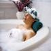Botanical Leaves Shower Cap for Women - Reusable Waterproof, Adjustable & Oversized for All Hair Lengths - Buy Online on GoSupps.com