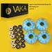 VAKA Luminous Light Up Quad Roller Skate Wheels 4 Pack - Blue 32mm x 58mm - Buy Online on GoSupps.com