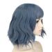 Topcosplay Women's Short Bob Wig - Curly Blue Synthetic Ponytail - Perfect for Halloween & Costume Parties - Buy Online on GoSupps.com