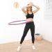 NEOWEEK 2lb Weighted Fitness Hoop for Adults - Pink/Gray - 8 Section Detachable Design - Buy Online on GoSupps.com