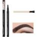 Eyebrow Pencil with Multi Forks - Smudge-Proof Brow Pencil with 4 Forks Everyday Women Cosmetics for Eyes for Home Working Traveling Gathering Dating Skoulazeo 2#maroon/dark brown - Buy Online on GoSupps.com