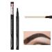 Eyebrow Pencil with Multi Forks | Long-Lasting and Waterproof Eye Brow Contouring Everyday Women Cosmetics for Eyes for Home Working Traveling Gathering Dating 2#maroon/dark brown