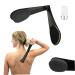 Back Applicator Long Handle Lotion Applicator for Back Portable Travel Self Sunscreen Applicator with Long Reach Folding Handle for Elderly Women (Black)