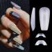 Transparent Natural False Nail Tips Extension Cover Artificial Fake Nails Finger Sculpted-Manicure Tools Salon-Home DIY Nail Tips Refill-packs Medium Square Acrylic Glue-gel Kit With Uv Light Square & nature - Buy Online on GoSupps.com