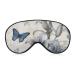 Sleep Mask Soft Comfortable Eye Mask with Adjustable Strap Eye Cover Blue FlowerEye Shade for Men Women Work Travel