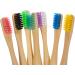 Limewie 8 Pack Wood Toothbrushes - 100% Organic Biodegradable & Colorful Sustainable Toothbrushes for Eco-Friendly Oral Care - Buy Online on GoSupps.com