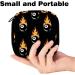 Stylish Menstruation Pad Bag with Zipper | Women's Tampon & Napkin Collector Bag - Flaming Billard - Buy Online on GoSupps.com