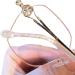 Buy Women's Diamond Rimless Anti-Blue Light Reading Glasses - Fashionable Presbyopia Glasses +0.0/000 in Gold: Stylish & Protective Eyewear for All Ages - Buy Online on GoSupps.com