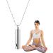Quit Vaping Necklace | Stainless Steel Breathing Necklace for Stress | Calm Breath Necklace Spiritual Stress Necklace for Meditation Sleep Aid Calm Down Silver - Buy Online on GoSupps.com