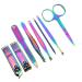Nail Clippers Set 8/18 pcs Multifunction Stainless Steel Nail Trimming Tool Nail Clippers Set Beauty Scissors Manicure Pedicure Nail Clippers Kit (Color : 8 Pcs)