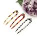 CCHAMP 3x Large U shaped hair pin clip hairpin for gripping bun french style 2 prongs fork sticks hair bun grip pin chignon holder clip for women girls hairstyle accessories