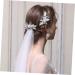 DOITOOL Straight Teeth Comb Simple Side Comb Bridal Veil Comb for Bridal Leaf Comb Metal Comb Silver Barrettes Wedding Veils Rhinestone Headpiece The Flowers Bride - Buy Online on GoSupps.com