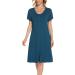 Lovasy Women's Button-Down Maternity Nightdress with Pockets | Soft Nighties for Nursing Labour in Blue Green M - Buy Online on GoSupps.com