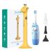 Xlife Electric Toothbrush with Soft Bristles Built in Colorful LED Light and Smart Timer D35 Ear Wax Removal Tool Ear Cleaner (Yellow)