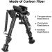 CVLIFE Carbon Fiber Rifle Bipod with Picatinny Adapter - 6-9 Inches - Buy Online on GoSupps.com