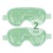 NEWGO Cooling Eye Mask for Puffy Eyes Reusable Hot Cold Therapy Gel Cold Eye Mask for Migraine Headache Dark Circles Dry Eyes Swollen Eyes Sinus Pain Green-2PCS Green 2PCS