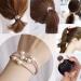 Winrase 3-in-1 High Elastic Rubber Band Hair Ties with Shiny Beads - Set of 24 | Loss-proof Hair Accessories for Women and Girls - Buy Online on GoSupps.com