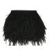 ADAMAI Natural Ostrich Feathers Trims Fringe DIY Dress Sewing Crafts Costumes Decoration Pack of 2 Yards (Black)