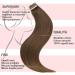 Hotlulana 20 Inch Chocolate Brown Tape-In Hair Extensions | 100% Real Hair | 50g | Invisible Skin Weft | #4 - 20pcs - Buy Online on GoSupps.com